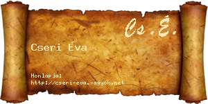 Cseri Éva névjegykártya